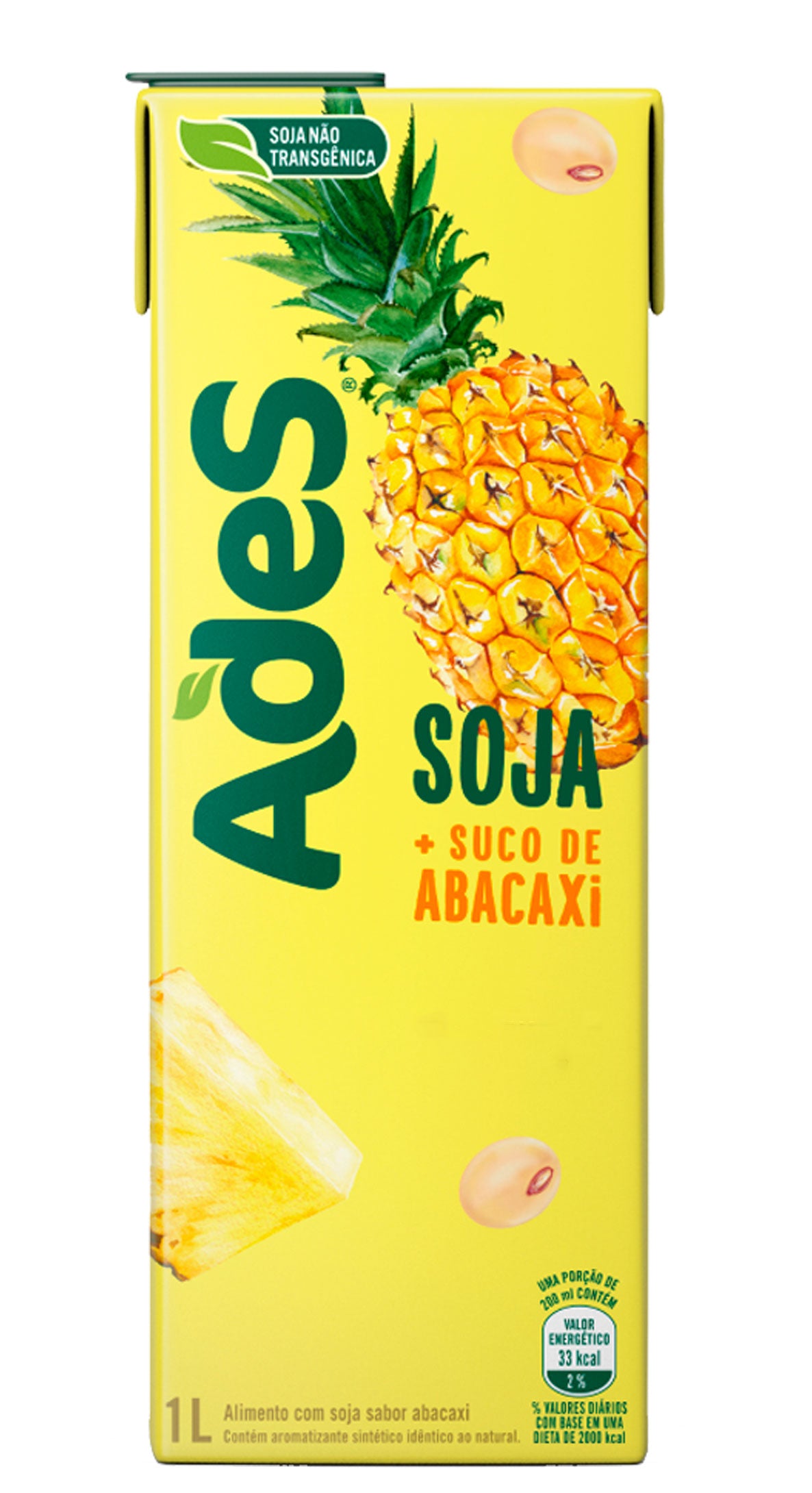 BEBIDA DE SOJA ADES ABACAXI 1L 6X1L
