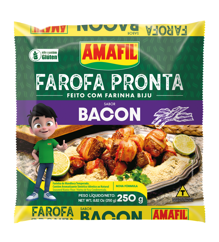 Amafil Farofa Pronta Bacon 250Gr