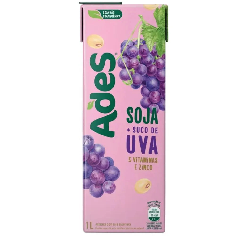 BEBIDA DE SOJA ADES UVA 1L 6X1L