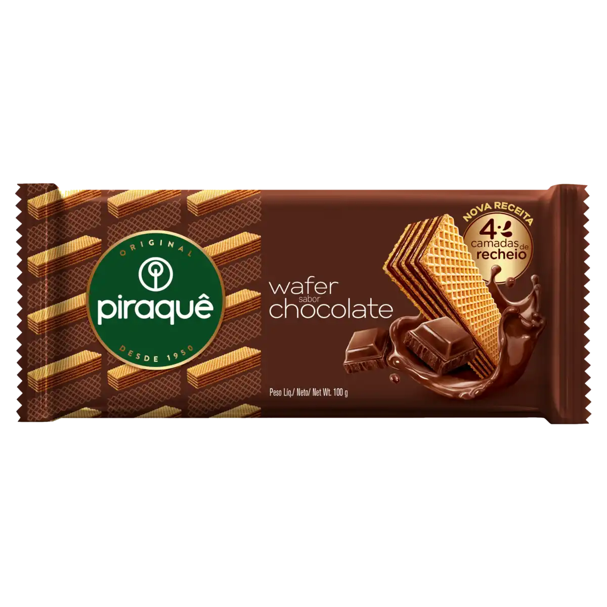 BISC WAFER PIRAQUE CHOCOLATE 20X100G