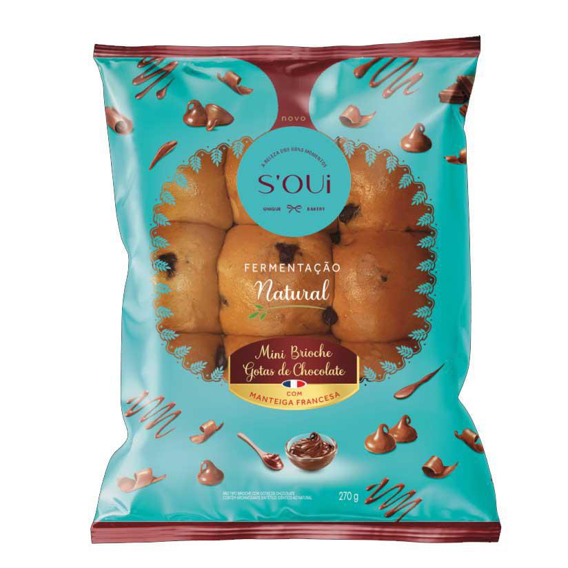 BRIOCHE MINI CHOCOLATE CHIPS S'OUI 9x270G