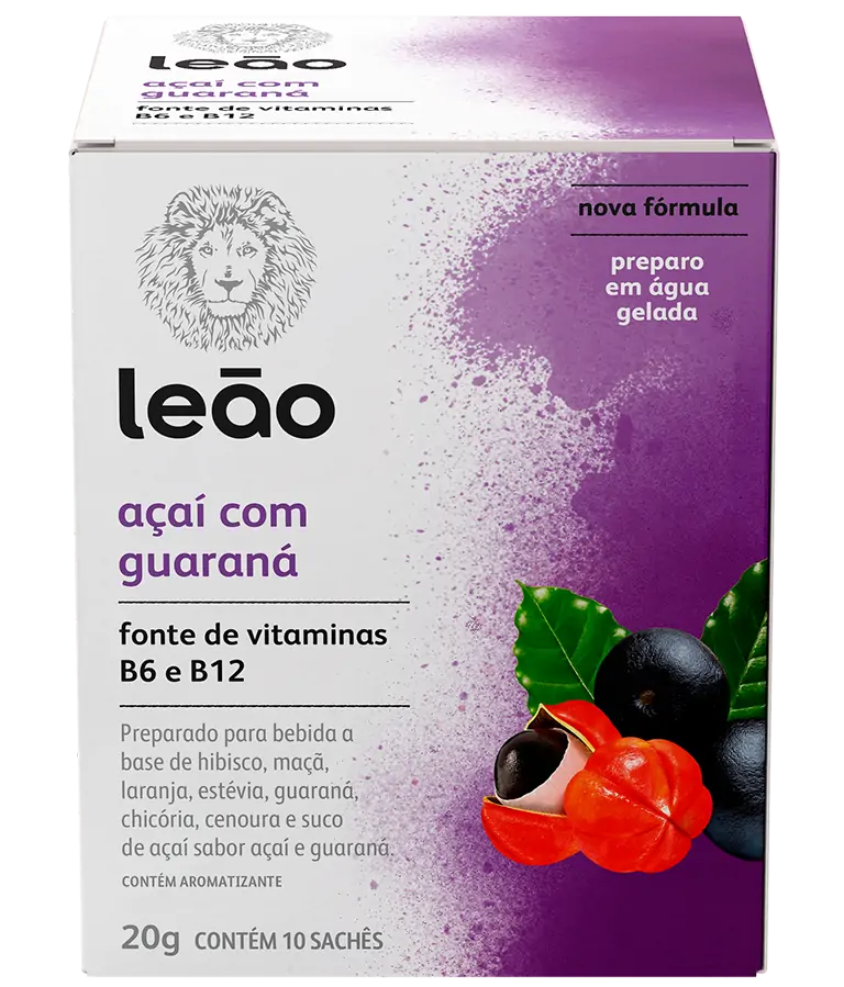 CHA LEAO VITAMINICO ACAI + GUARANA