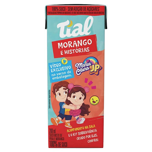 SUCO 100% DE MORANGO TIAL KIDS MARIA CLARA & JP