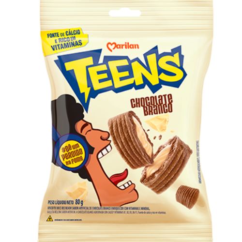 MARILAN BISCO TEENS - CHOC BRANCO 80g