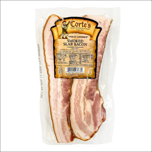 Corte's Slab Bacon Sliced VP 25.00